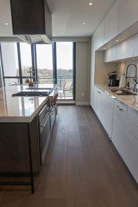 high park toronto condo chocolate flooring